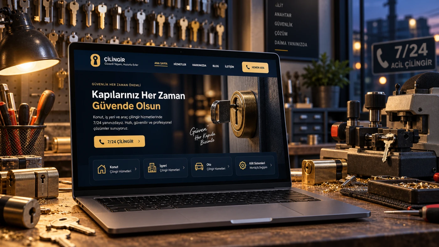 Anahtarcı / Çilingir hazır web sitesi öne çıkan görseli