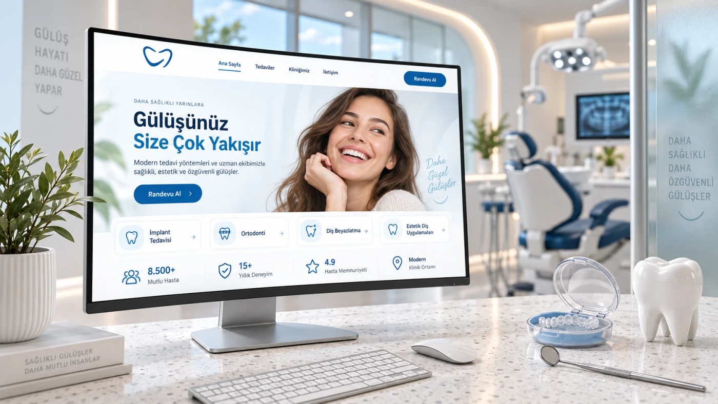Diş Kliniği hazır web sitesi öne çıkan görseli