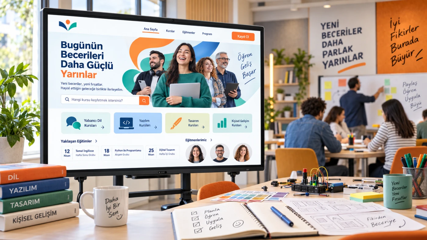 Eğitim / Kurs Merkezi hazır web sitesi öne çıkan görseli