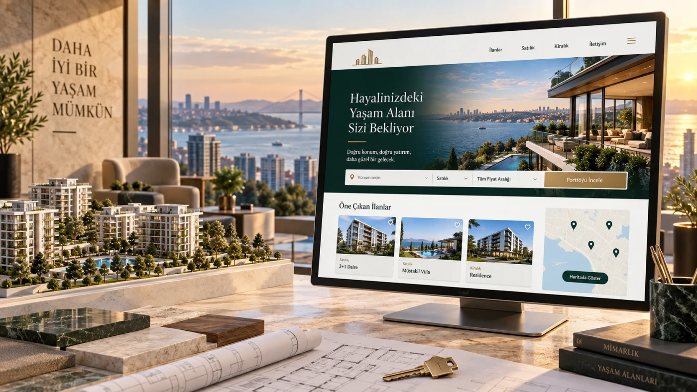 Emlakçı / Gayrimenkul hazır web sitesi öne çıkan görseli