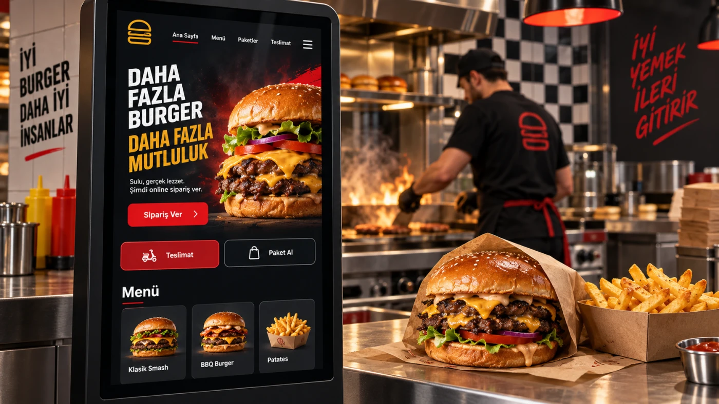 Fast Food / Burger hazır web sitesi öne çıkan görseli