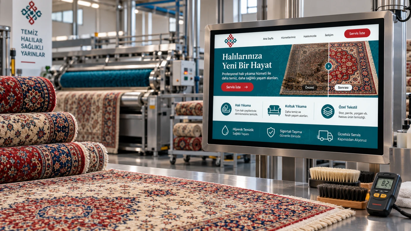 Halı Yıkama hazır web sitesi öne çıkan görseli