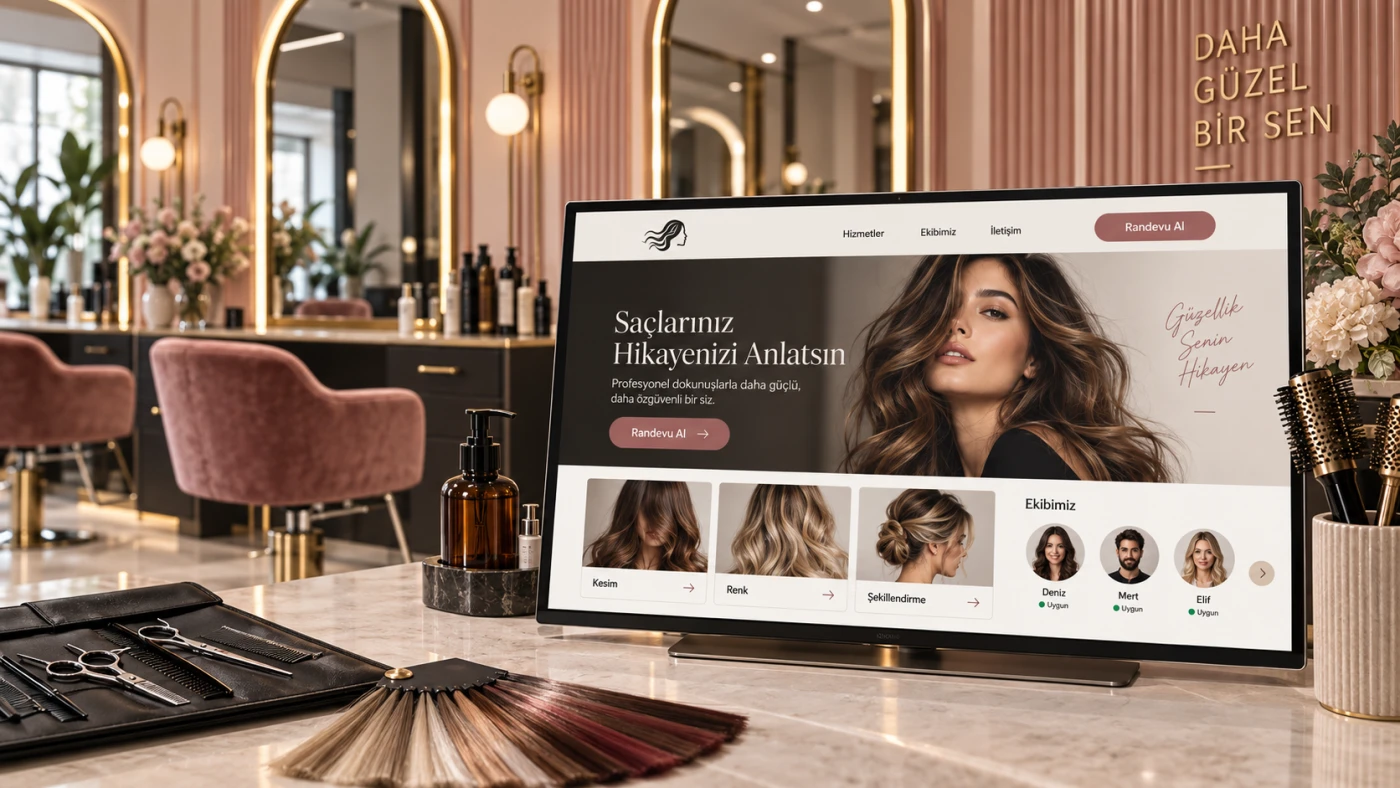 Hazır Kuaför Sitesi hazır web sitesi öne çıkan görseli