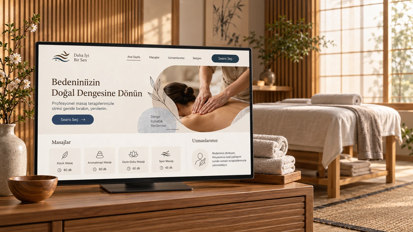 Masaj Salonu hazır web sitesi öne çıkan görseli
