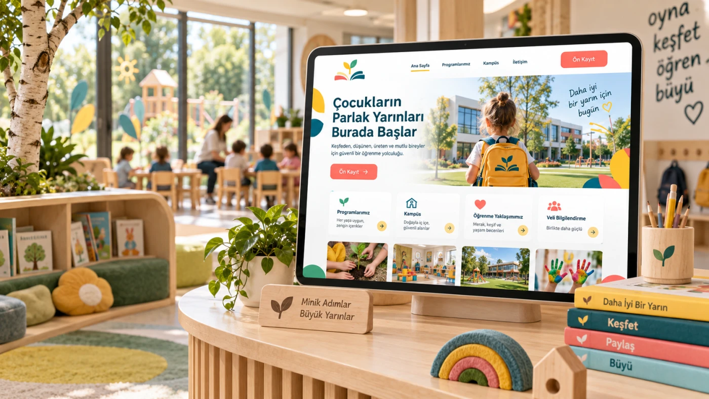 Özel Okul / Anaokulu hazır web sitesi öne çıkan görseli