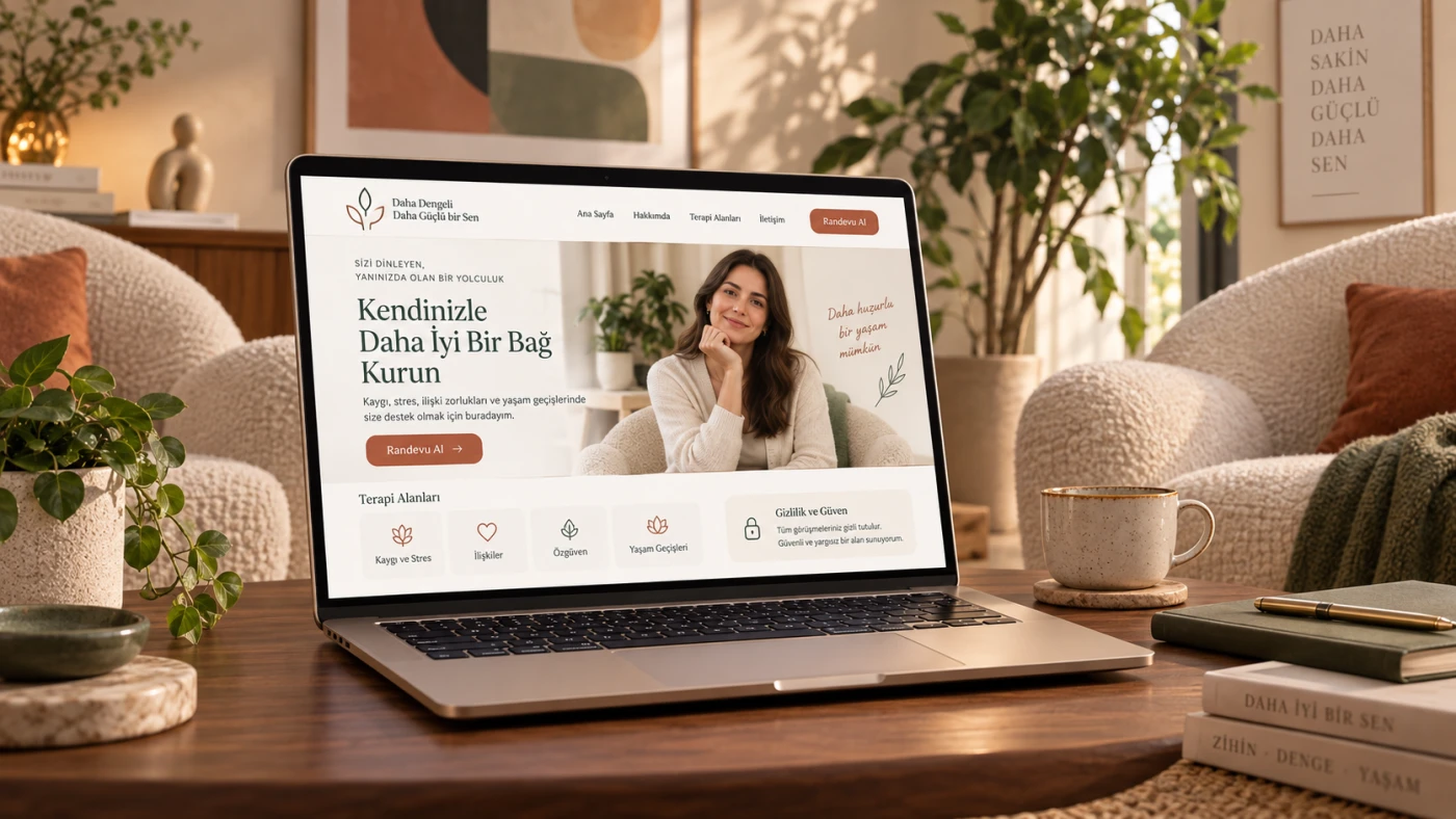 Psikolog / Terapi hazır web sitesi öne çıkan görseli