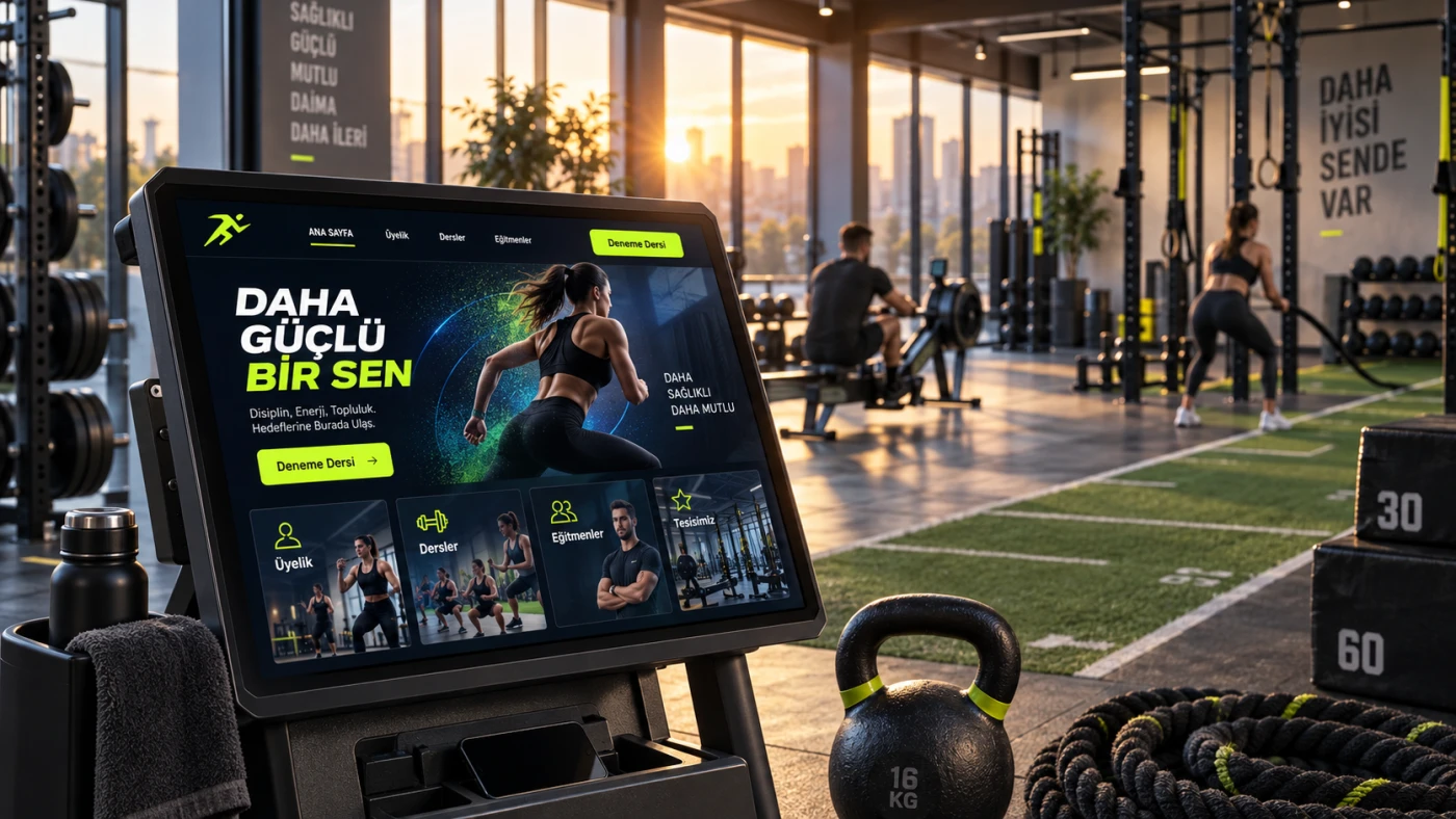 Spor Salonu / Fitness hazır web sitesi öne çıkan görseli