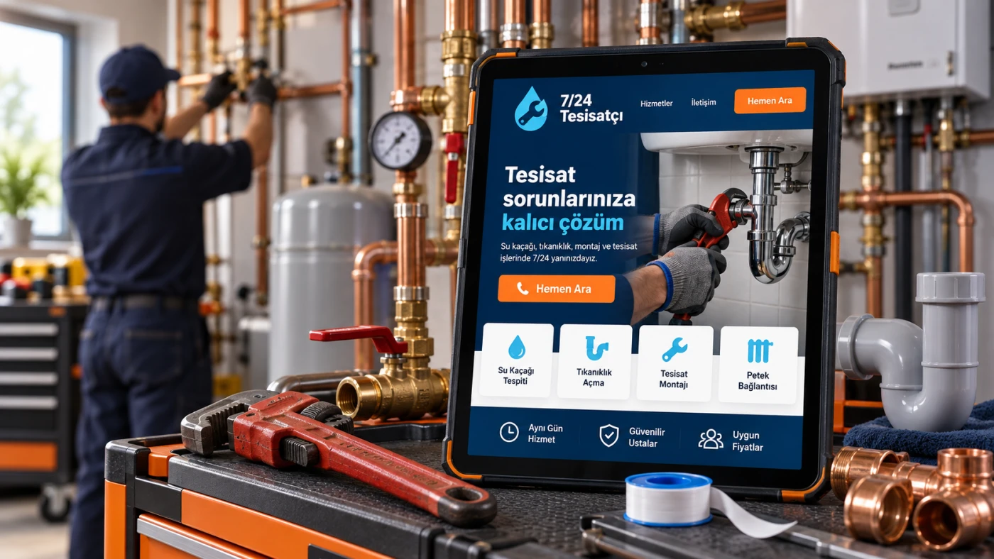 Hazır Tesisatçı Sitesi hazır web sitesi öne çıkan görseli