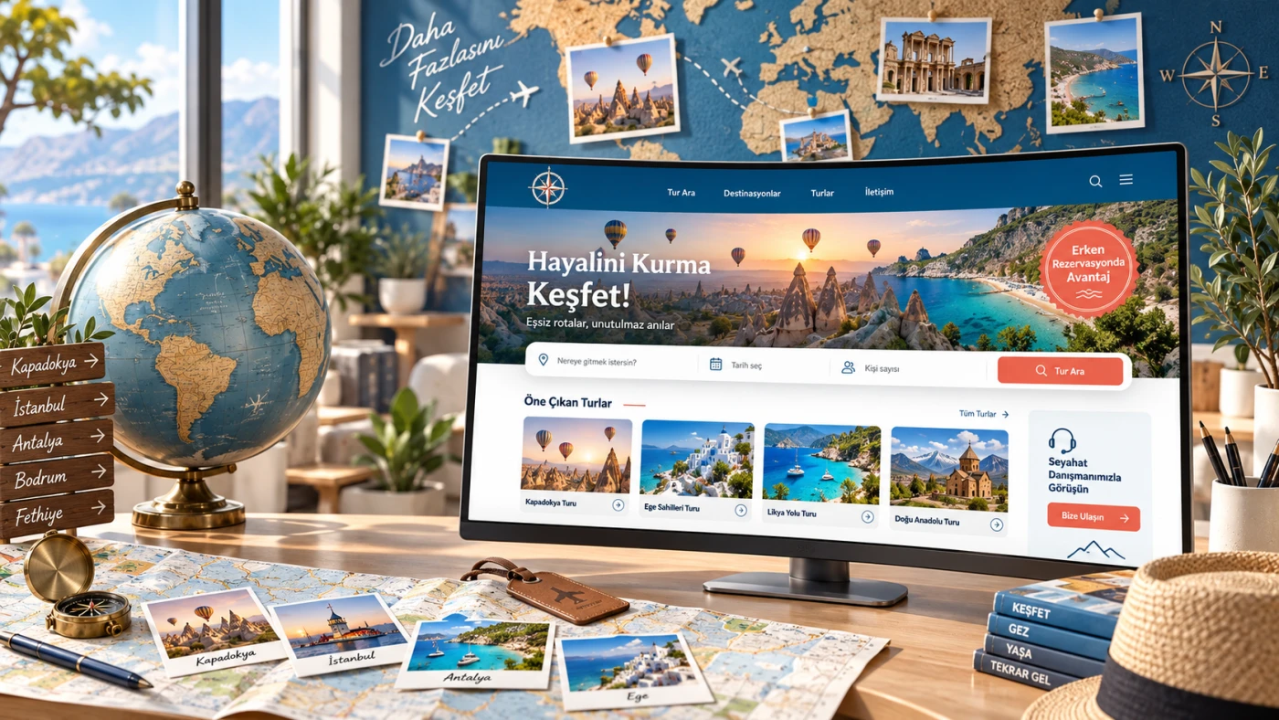Tur / Seyahat Acentesi hazır web sitesi öne çıkan görseli