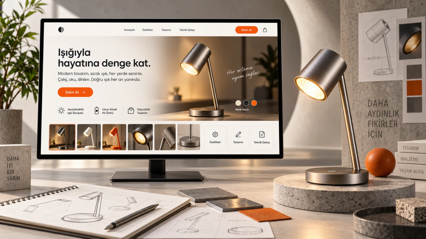 Ürün Tanıtım Sitesi hazır web sitesi öne çıkan görseli